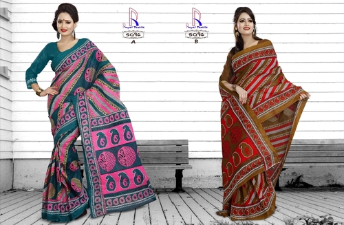 Printed Pure Cotton Saree